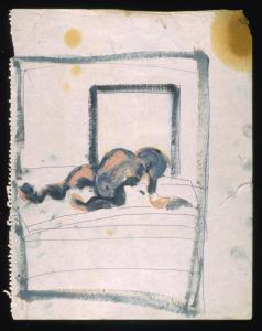 Pink Crawling Figure c.1957-61 Francis Bacon 1909-1992 Purchased with assistance from the National Lottery through the Heritage Lottery Fund, the Art Fund and a group of anonymous donors in memory of Mario Tazzoli 1998 http://www.tate.org.uk/art/work/T07378